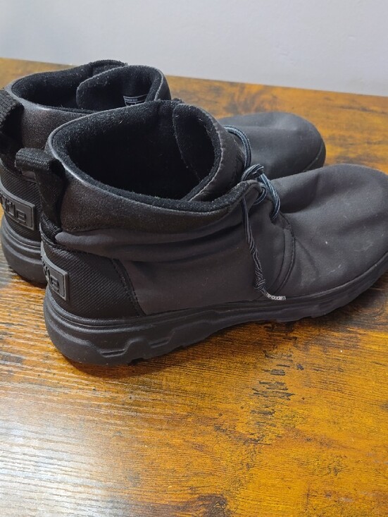 HEYDUDE Spencer Eco Charcoal Chukka Mid Boots Men\'s Size 8 Black Grey
